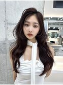 レイヤーカット小顔に見せるヘア/韓国ヘア/髪質改善/福岡/博多