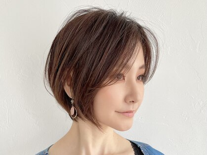 RU10C ショートボブ/白髪染め/白髪ぼかしハイライト/ヘッドスパの写真