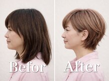 シズク(sizuk)の雰囲気（襟足スッキリ×白髪ぼかしカラー【大人ショートスタイル】）