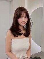 ノク 渋谷(nok)&nbsp;イメチェンピンクベージュ前髪