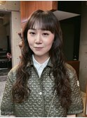 ロングウェーブパーマ大きめカールパーマゆるめウェーブ