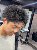 大分スパイキーショートパーマ