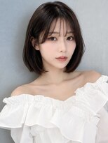 シー バイ ロンド 新宿(Sea by Lond)&nbsp;ワンホンレイヤ ー×ダークブルー[デジタルパーマ/ボブ/韓国]
