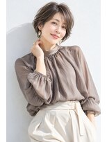 アッシュ 学芸大学店(Ash)&nbsp;ショートボブ/大人女性/グレージュ/白髪ぼかしハイライト/脱白髪