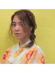 neolive terrace 浴衣　浴衣ヘアメイク　￥１０２６０