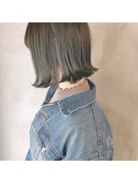ミント(mint) 人気スタイル!切りっぱなしボブ&暗髪グレー♪