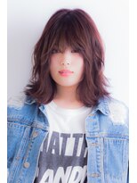 ジャン クロード ビギン 表参道店(JEAN CLAUDE BIGUINE)&nbsp;重ためミディアム 外ハネウルフ　20代30代40代