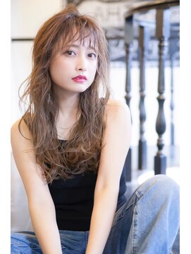 オースティン 流山おおたかの森(AUSTIN) 大人かわいい前髪セシルカットココアブラウンフリンジウェーブ