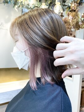 アンド ラ ブランシュ(&.La Blanche) 似合わせカット/くびれヘア/デザインカラー/アースカラー/大宮