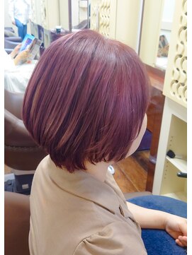 ヘアモード カクテル コーラルピンク/暖色カラー/ショート　【ニシヤマ　ミホ】
