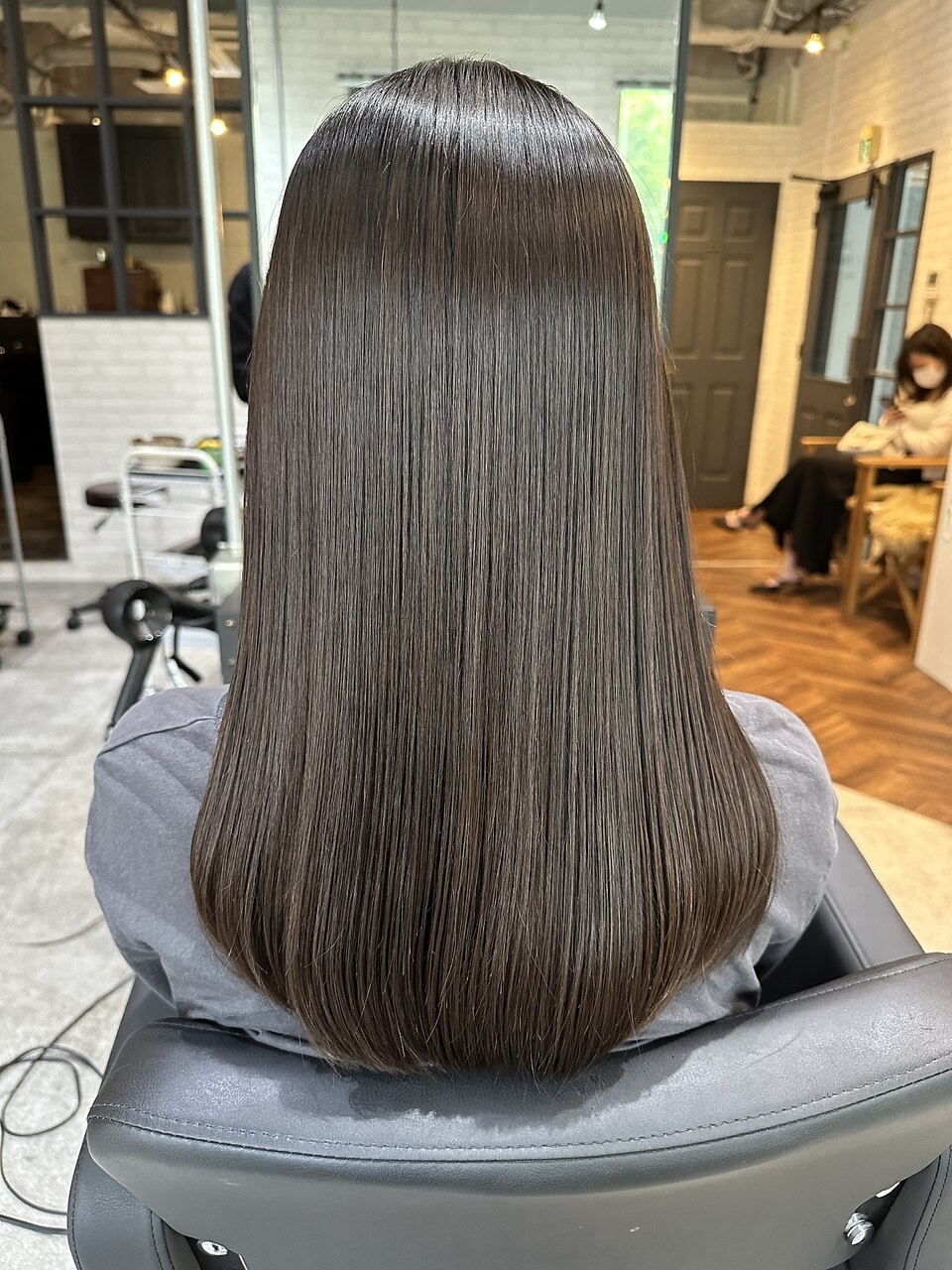 最高品質　M/L　人毛　45ｃｍ　医療用　人工皮膚　自然黒　茶色　 艶髪 髪質改善＊潤いハイライトカラー＊美髪【Zina高槻】：L180920033
