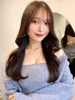 ルームバイシー 新宿(Loom. by Sea)&nbsp;韓国風前髪/シルキーベージュ/グレージュカラー/斜めバング