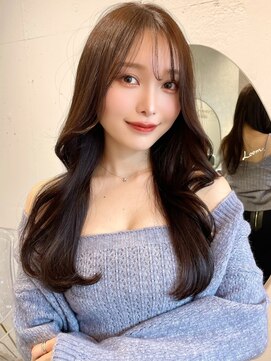 ルームバイシー 新宿(Loom. by Sea) 韓国風前髪/シルキーベージュ/グレージュカラー/斜めバング