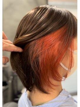 クラッチバイシオンアグリゲイト(CLUTCH by Zi-on aggregate) ★ビビットオレンジ×ショート★オレンジインナーカラー