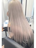 韓国ロングヘア×シールエクステ×ミルクティーグレージュ