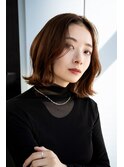 20代30代大人かわいいナチュラル暗髪ゆるめパーマヘア