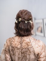 ヘアデザイン ステラ(hair design sTella)&nbsp;☆ボブのハーフアップスタイルに金箔をプラスしたお呼ばれヘア☆