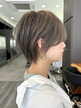 ビューエヒメ(VIEW EHIME) 小顔カットショートボブ大人可愛いアッシュオリーブ20代30代40代