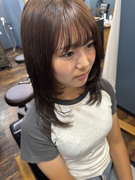 ユニコヘア(unico hair) アッシュブラウン×顔周りレイヤー