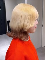 10630秋色ニュアンスカラーブロンドウルフレイヤーロング