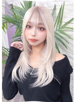 カプセル シンジュク(CAPSULE)&nbsp;☆CAPSULE☆ホワイトベージュ＆小顔レイヤースタイル