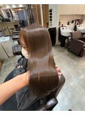 赤坂＊ブリーチなしマロングレージュ赤み消し