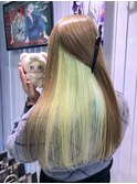 あんスタ 巴日和 推しカラー インナーカラー ライムグリーン