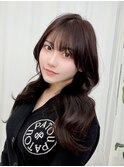 韓国風ミディ×ぱっつん透けバング