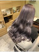 透明感グレージュ×ゆるウェーブロング