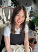 顔周りレイヤー×髪質改善メテオカラー