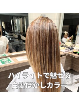 アッシュ 中山店(Ash) 【家郷限定】バレイヤージュ風・白髪ぼかしカラー