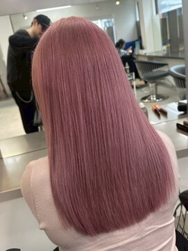 ラック 表参道(LUCK) ペールピンク/ピンクベージュ/ニュアンスカラー/艶ハイトーン