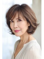 ブロッサム 東中野店 40代50代◎白髪いかし地毛ハイライト×丸みショート