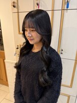 ネオリーブ チロル 横浜西口店(Neolive CiroL.)&nbsp;ダークグレージュ　韓国ヘア　顔まわりカット