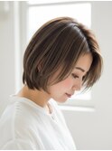 川越/ショート/ボブ/ハイライト/白髪ぼかし/白髪染め