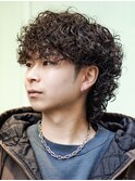スペインカール/グランジ/メンズパーマ/アクティブショート/針金