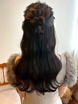 アモレット(amoretto)&nbsp;ヘアセット お団子ヘア ハーフアップ お呼ばれヘア