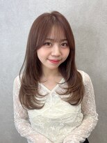 ロンド フィーユ(Lond fille)&nbsp;ミルクティーベージュ/レイヤー/韓国巻き/顔周りカット/銀座 ■