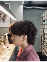 ヨムニノクチ(YOMUニノ口) MEN’S/リバースセンターパート/ニュアンスパーマ/新ノ口