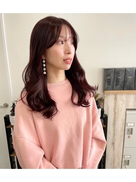 カミエ(kamie) セミロング大人可愛いブラウンヘアスタイル