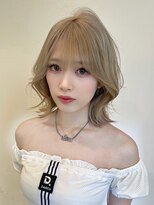 シェイト(ciate) 韓国くびれボブ×ミルクティーベージュ