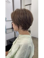 スクエアペア(SQUARE PAIR) ショートボブ 白髪ぼかし カーキベージュ 40代50代60代
