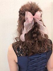 結婚式　二次会　ブライダル　パーティ　ヘアアレンジ