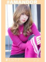 アマンドール(Aman D'or)&nbsp;【AMAND'OR】韓国人風大きめカール×シースルーバング