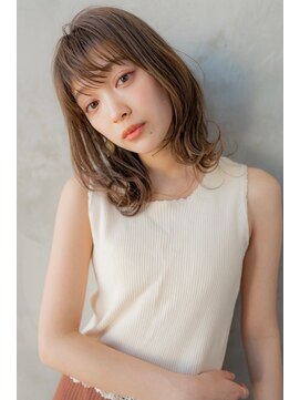 ケアリー 武蔵小杉(Carelly) 大人かわいい前髪セシルカットココアブラウンフリンジウェーブ