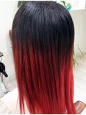 黒髪ベース ヴァンパイアレッドグラデーションカラー