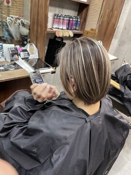 ラフ(LAFF) #黒髪#ボブルフ#ネビージュ#小顔#ワンレン