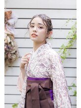 ヘアセットサロンシャルメ 梅田店(Hair Make Salon CHARMER)&nbsp;水引や金箔との相性も◎！！タイトポニーテール♪