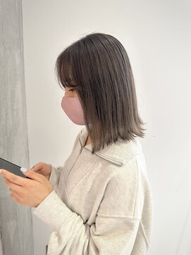 ヨーク(YOKE) YOKE 切りっぱなしボブ結べるボブダークグレージュミルクティー