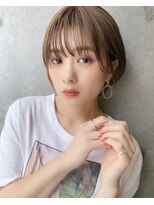 エニ 自由が丘(ENi)&nbsp;黒髪/グレーベージュ/レイヤーロング/前髪パーマ[自由が丘駅]